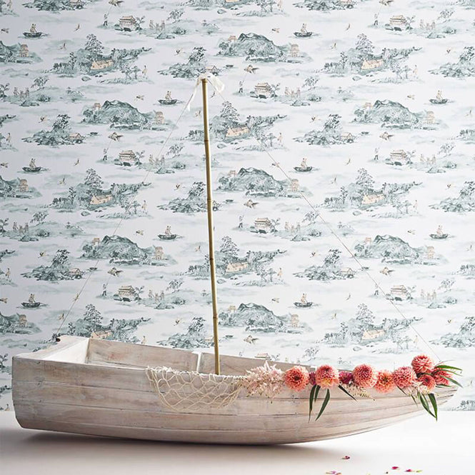 Sian Zeng / Mountains Wallpaper / Blue Peach MBP01