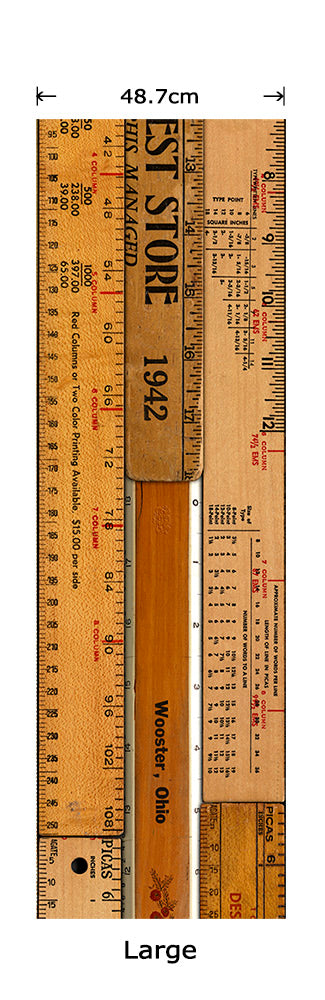 NLXL LAB / PRINTED RULERS WALLPAPER BY MR & MRS VINTAGE / Large  MRV-06