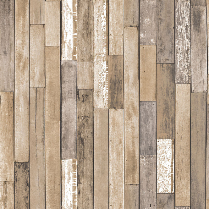 はがせる シール 壁紙 NU WALLPAPER / Weathered Plank Barn Peel and Stick Wallpaper / NH3057