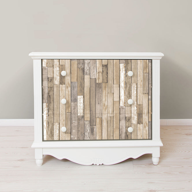 【予約受付】はがせる シール 壁紙 NU WALLPAPER / Weathered Plank Barn Peel and Stick Wallpaper / NH3057