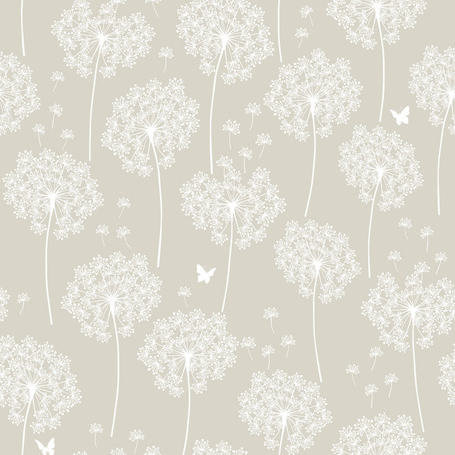 【予約受付】はがせる シール 壁紙 NU WALLPAPER / Dandelion Taupe Peel And Stick Wallpaper / NU1651