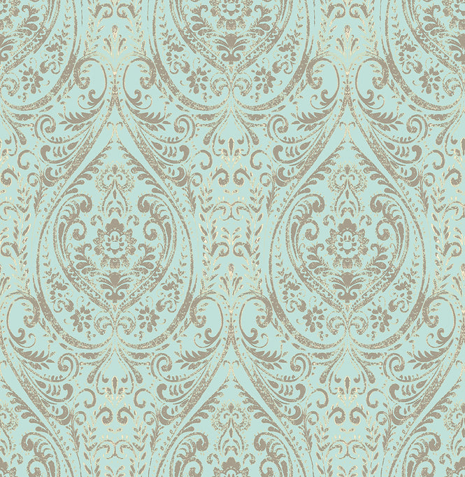 はがせる シール 壁紙 NU WALLPAPER / Nomad Damask Peel and Stick Wallpaper / NU2079