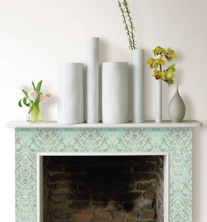 【予約受付】はがせる シール 壁紙 NU WALLPAPER / Nomad Damask Peel and Stick Wallpaper / NU2079