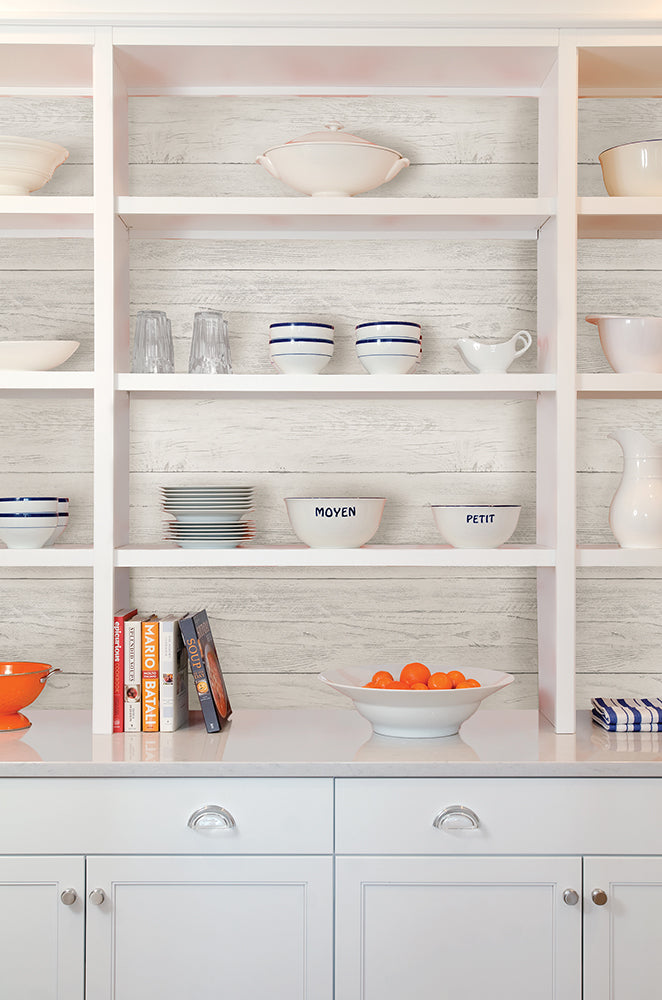 はがせる シール 壁紙 NU WALLPAPER / Shiplap Peel and Stick Wallpaper / NU2187