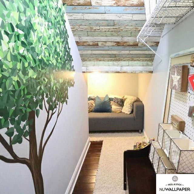 はがせる シール 壁紙 NU WALLPAPER / Old Salem Vintage Wood Peel and Stick Wallpaper / NU2188