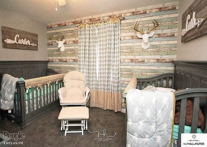 はがせる シール 壁紙 NU WALLPAPER / Old Salem Vintage Wood Peel and Stick Wallpaper / NU2188