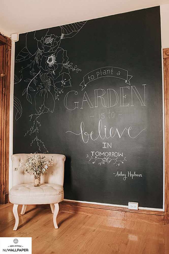 はがせる シール 壁紙 NU WALLPAPER / Vintage Chalkboard Peel and Stick Wallpaper / NU2220