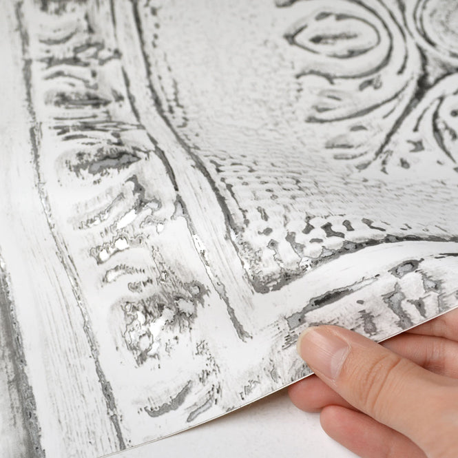 【予約受付】はがせる シール 壁紙 NU WALLPAPER / RECLAIMED TIN Peel And Stick Wallpaper / NU2495