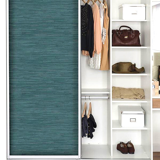 はがせる シール 壁紙 NU WALLPAPER / Navy Grassweave Peel And Stick Wallpaper / NU2874