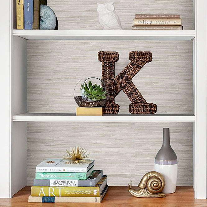 【予約受付】はがせる シール 壁紙 NU WALLPAPER / Cream Grassweave Peel And Stick Wallpaper / NU2875