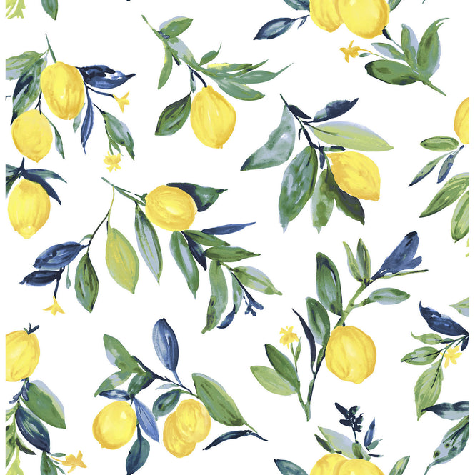 はがせる シール 壁紙 NU WALLPAPER / Lemon Drop Yellow Peel and Stick Wallpaper / NUS3161