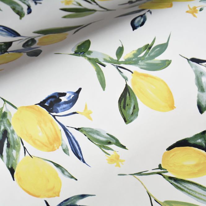 はがせる シール 壁紙 NU WALLPAPER / Lemon Drop Yellow Peel and Stick Wallpaper / NUS3161