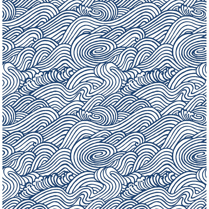 はがせる シール 壁紙 NU WALLPAPER / Navy Saybrook Peel and Stick Wallpaper / NUS3562