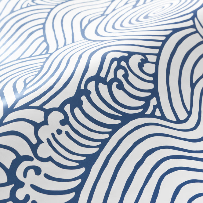 【予約受付】はがせる シール 壁紙 NU WALLPAPER / Navy Saybrook Peel and Stick Wallpaper / NUS3562