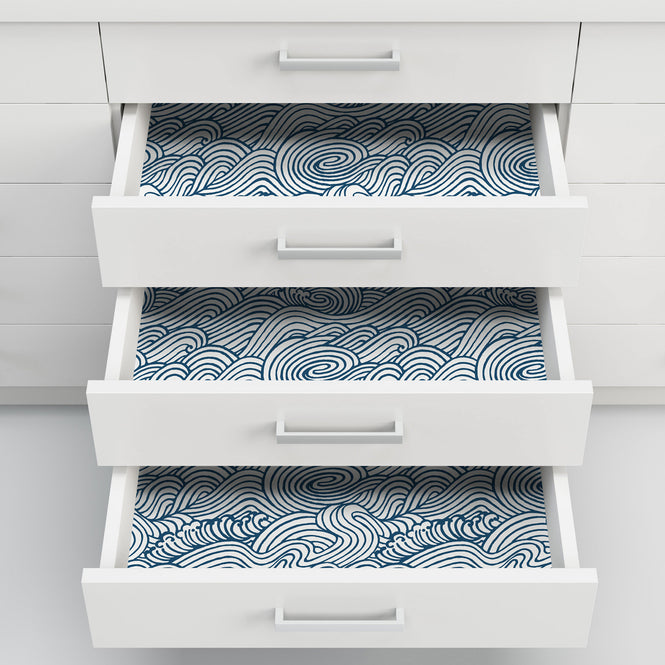 【予約受付】はがせる シール 壁紙 NU WALLPAPER / Navy Saybrook Peel and Stick Wallpaper / NUS3562