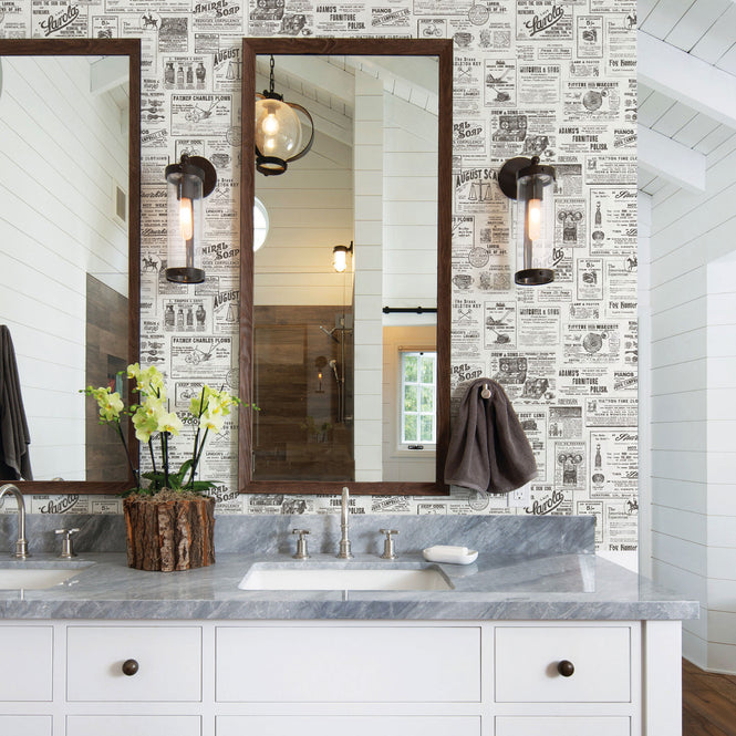 はがせる シール 壁紙 NU WALLPAPER / Charcoal Published Peel and Stick Wallpaper / NUS3626