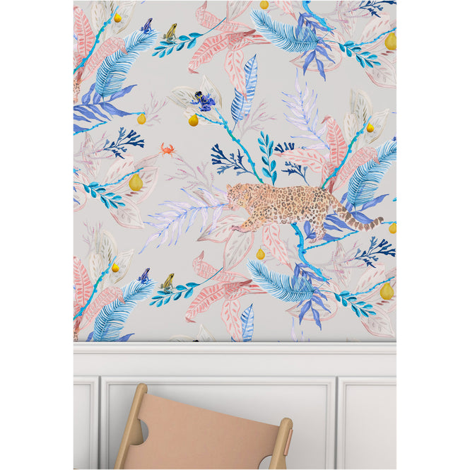 KARIOKAS / Orilla Coral & Blue Jaguar WallP-Oril-Corblu-03