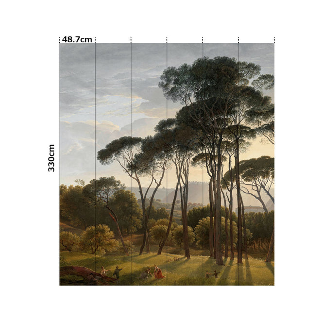 NLXL RIJKSMUSEUM WALLPAPER PRESENTED BY PIET HEIN EEK UMBRELLA PINES RKS-01 (6パネル)