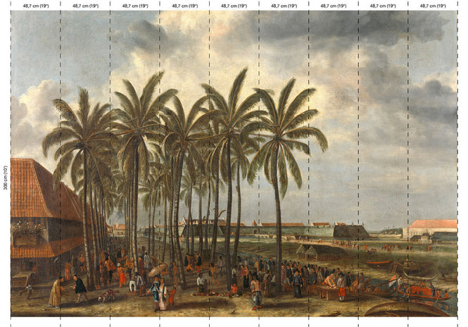 NLXL RIJKSMUSEUM WALLPAPER PRESENTED BY PIET HEIN EEK CASTLE OF BATAVIA RKS-04 (Full size)