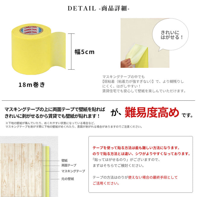 壁紙用マスキングテープ(5cmx18m)