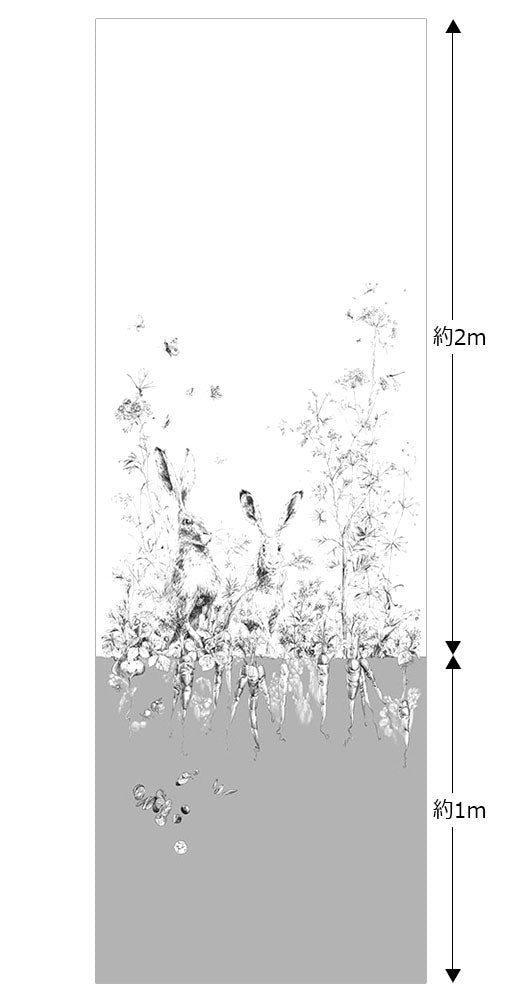 Catherine Gran / キャサリン・グラン Lievres droit blanc & noir RM101-01