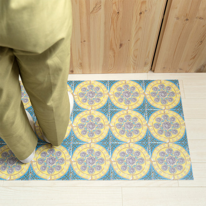 拭ける キッチンマット【Sheete me!】Louise Body / Dahlia(240cm×48cm)