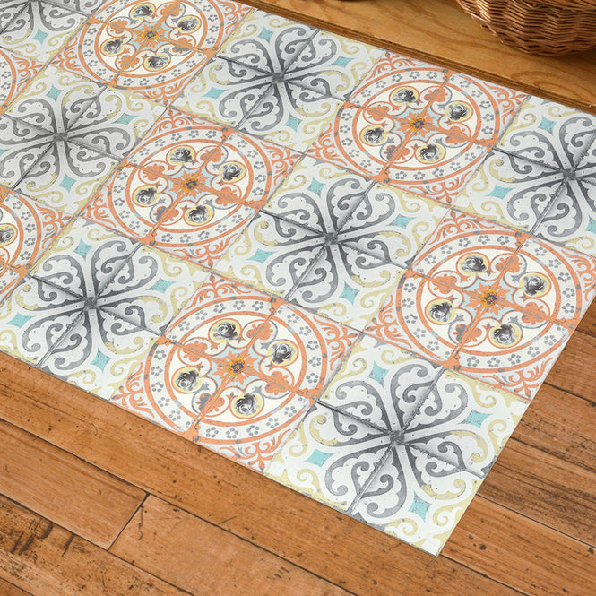 拭ける キッチンマット【Sheete me!】Louise Body / Orange Rose(240cm×48cm)