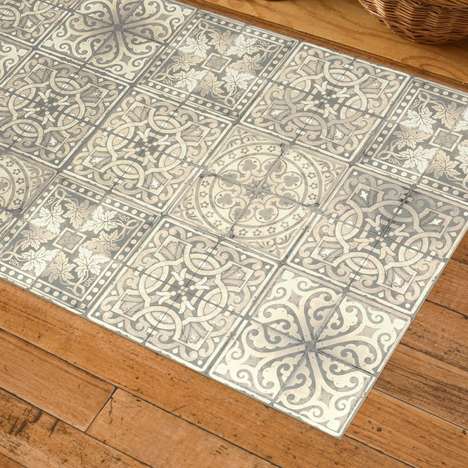 拭ける キッチンマット【Sheete me!】Louise Body / Patchwork Tea(192cm×48cm)