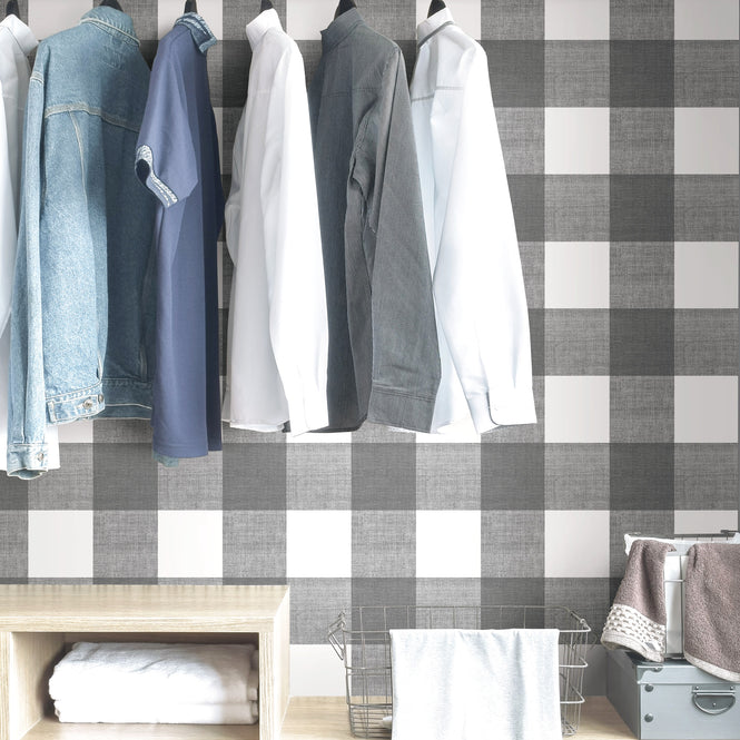 はがせる シール 壁紙 NU WALLPAPER / scott-ish plaid self adhesive wallpaper / SLW3415