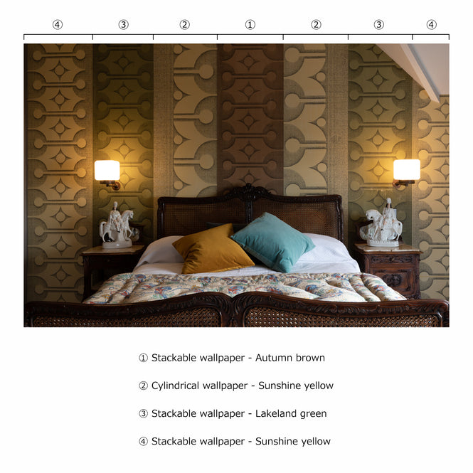 Deborah Bowness / HEIRLOOM / Stackable wallpaper Sunshine yellow