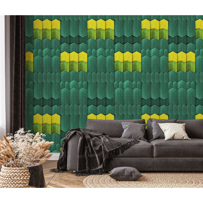 NLXL YELLOW EDGE WALLPAPER BY SUZAN HIJINK / SUZ-06