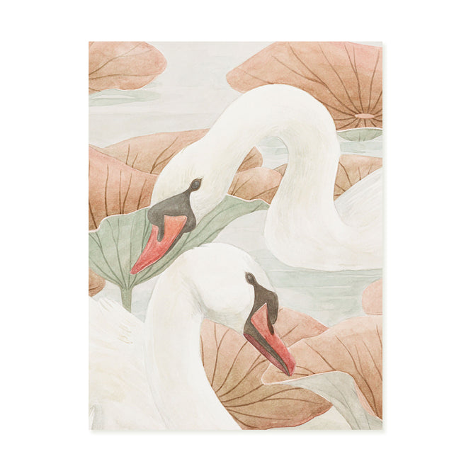 Sian Zeng / Swan Lake Mural Wallpaper / Terracotta SwanTerracotta 【3パネル1セット】