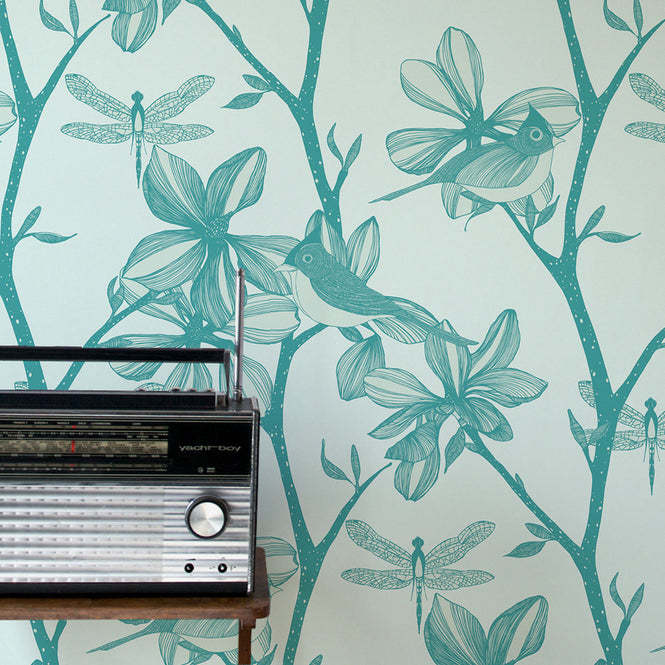 Camilla Meijer / The English Garden aqua WP-13-EG03-AQ