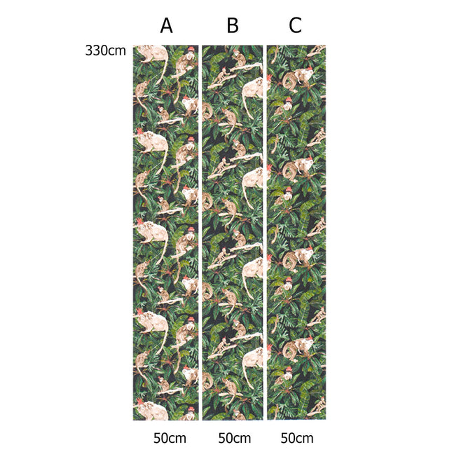 KARIOKAS / TRIBU Brown Monkeys on Black WallP-TRIB-Brown-01