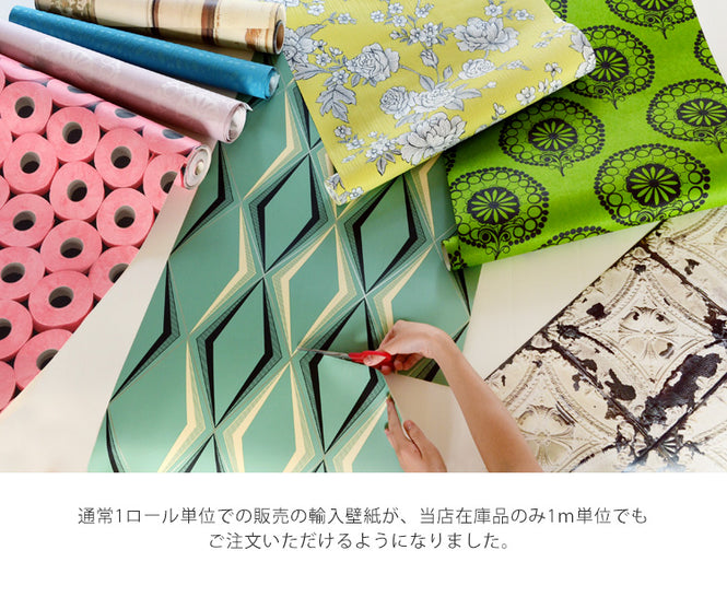 【限定数】【切売m単位】Graham & Brown / GLITTERATI / Honolulu 32-969 Green