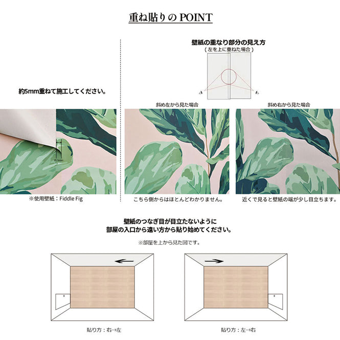 はがせる シール壁紙 wallshoppe / Pacifico Palm-Onyx #2