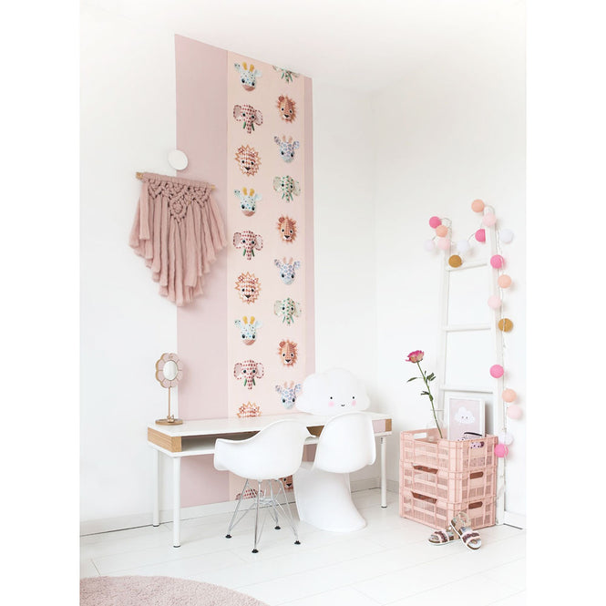 studio ditte / Wild animals wallpaper / pink
