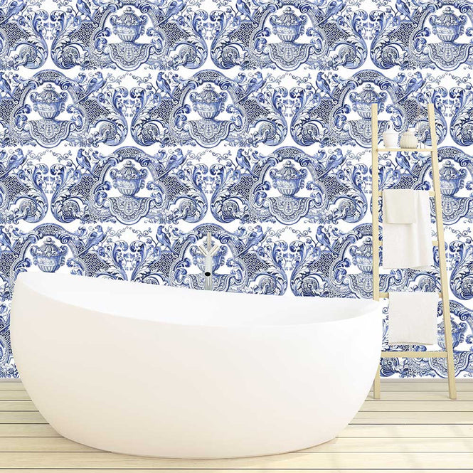【1mサンプル】Royal Delft by Nicolette Mayer ロイヤル・デルフト / Royal Delft William & Mary