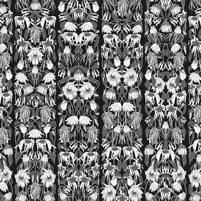 【切売m単位】Archives Wallpaper by Studio Job / Withered Flowers/Black (JOB-06)