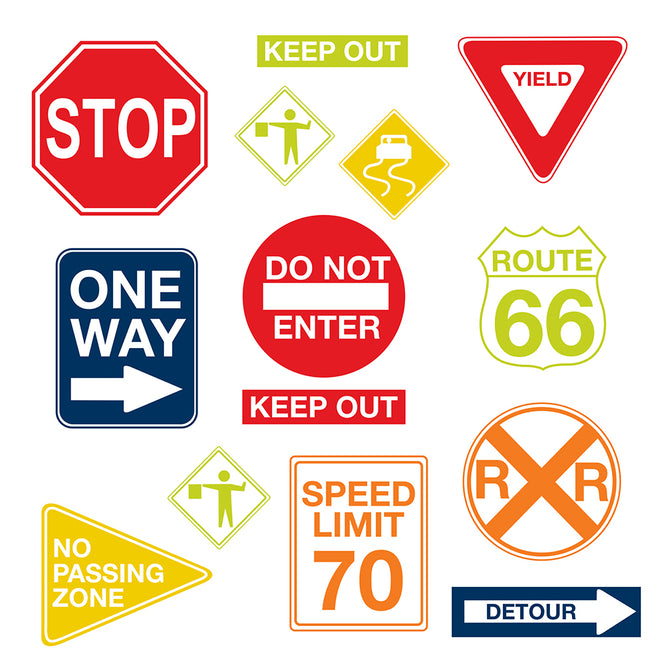 はがせるウォールステッカー WALL POPS! / Road Signs Wall Art Decal Kit / WPK0617