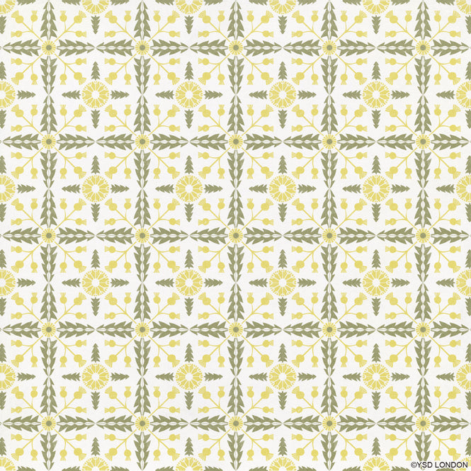 はがせる 壁紙 【Hattan Pattern】YSD LONDON / HIGHLAND ハリスグリーン HYSD-03(6枚セット)