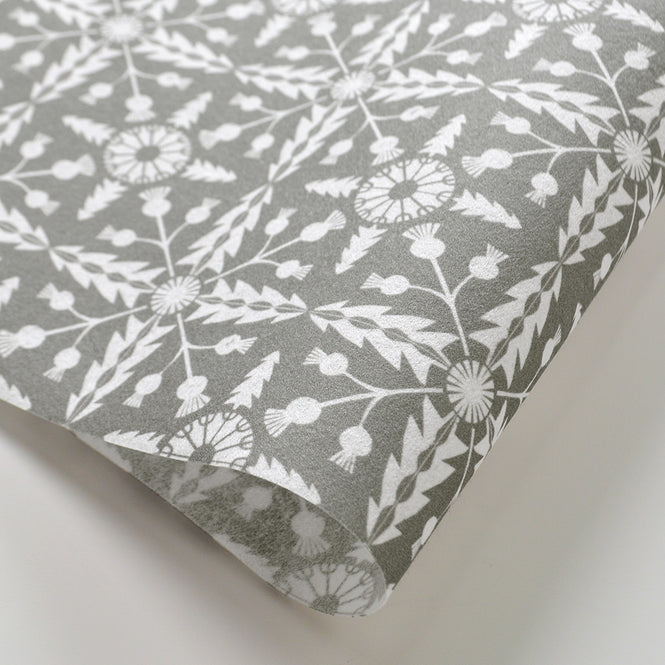 はがせる 壁紙 【Hattan Pattern】YSD LONDON / HIGHLAND ストーミーグレー HYSD-04(6枚セット)