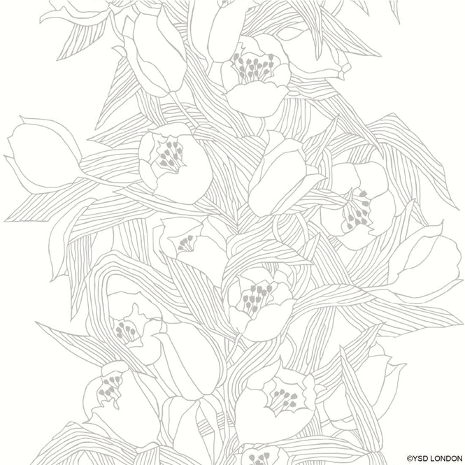 はがせる 壁紙 【Hattan Pattern】YSD LONDON / STELLA シフォン L HYSD-06(6枚セット)