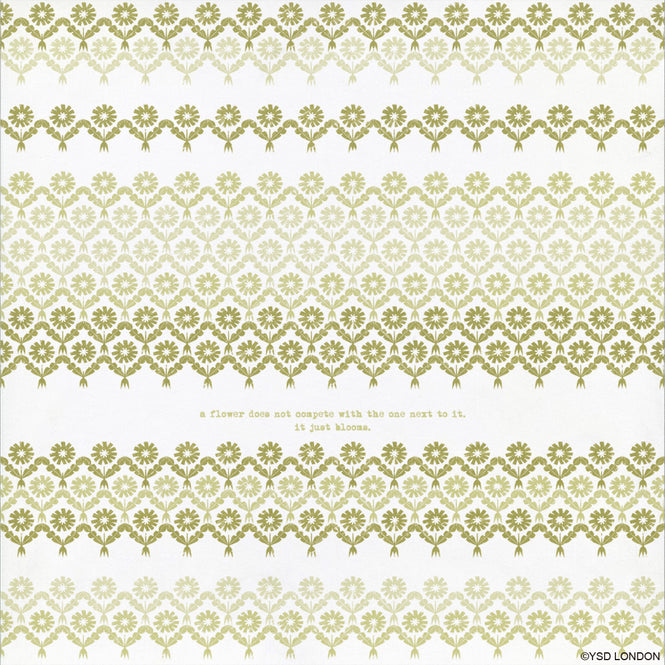 はがせる 壁紙 【Hattan Pattern】YSD LONDON / TEDDY'S DANDELION グリーン HYSD-13(6枚セット)