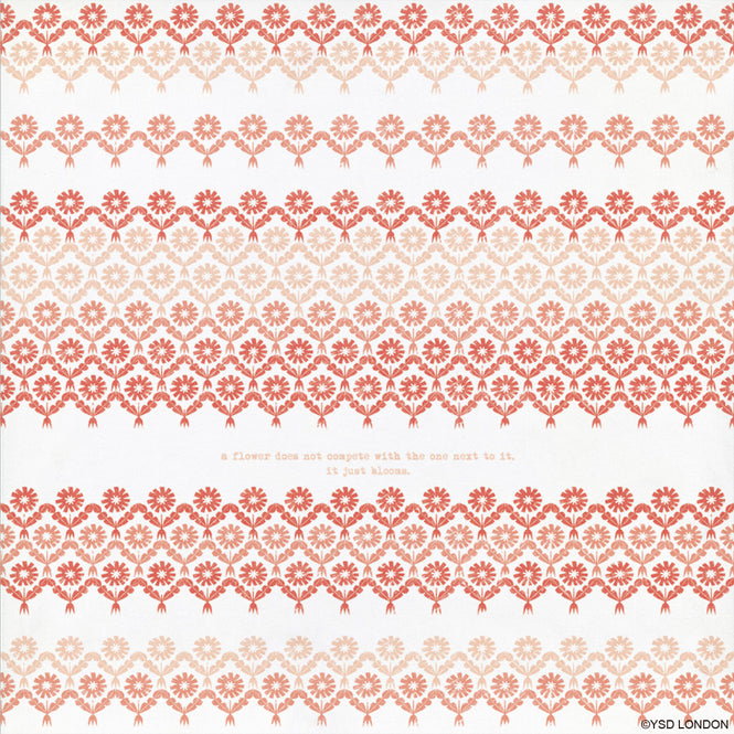 はがせる 壁紙 【Hattan Pattern】YSD LONDON / TEDDY'S DANDELION オレンジ HYSD-14(6枚セット)